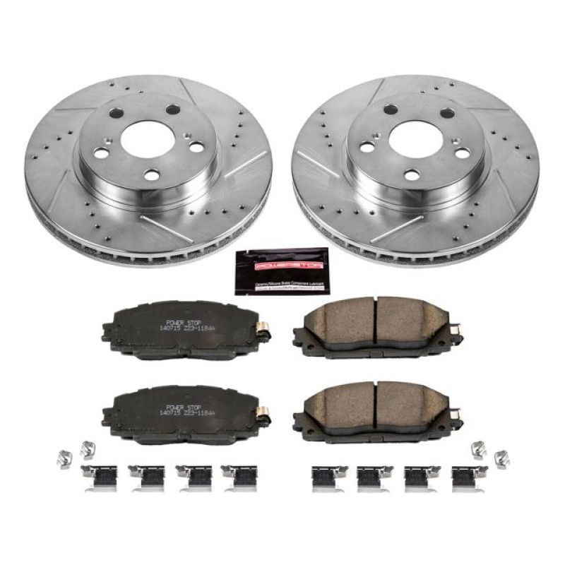 PowerStop Z23 Evolution Sport Front Brake Kit - Lexus CT200h / Toyota Prius 2010-2017