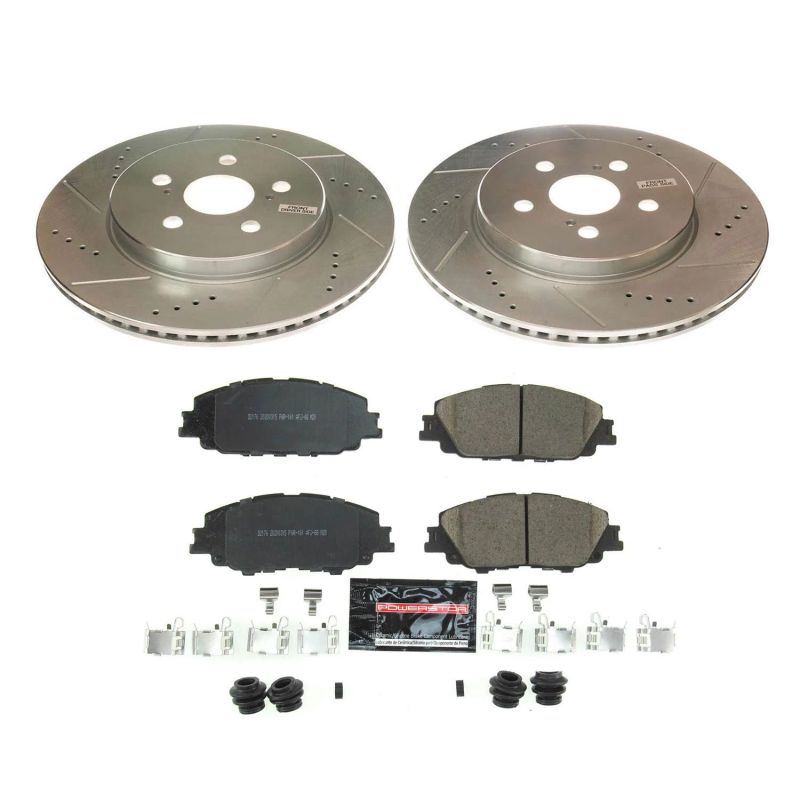 PowerStop Z23 Evolution Sport Front Brake Kit - Toyota Corolla / Prius Prime 2019-2024