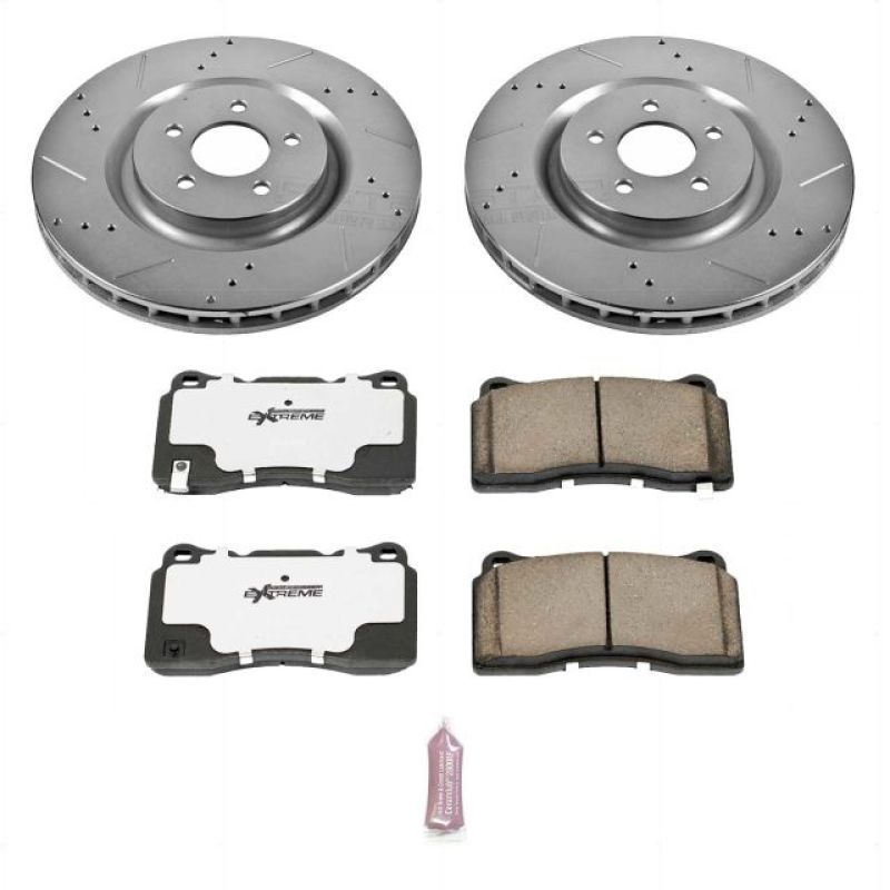 PowerStop Z26 Street Warrior Front Brake Kit - Ford Mustang GT Boss 302 Shelby GT500 2007-2014