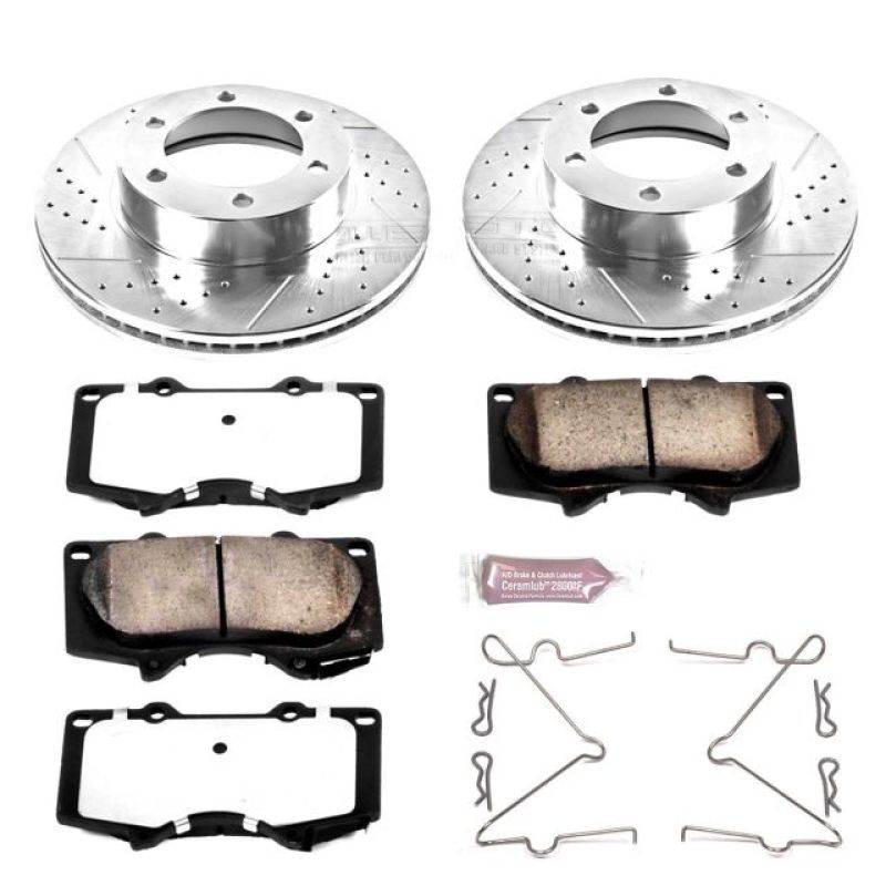PowerStop Z36 Truck & Tow Front Brake Kit - Toyota Sequoia / Tundra 2000-2007