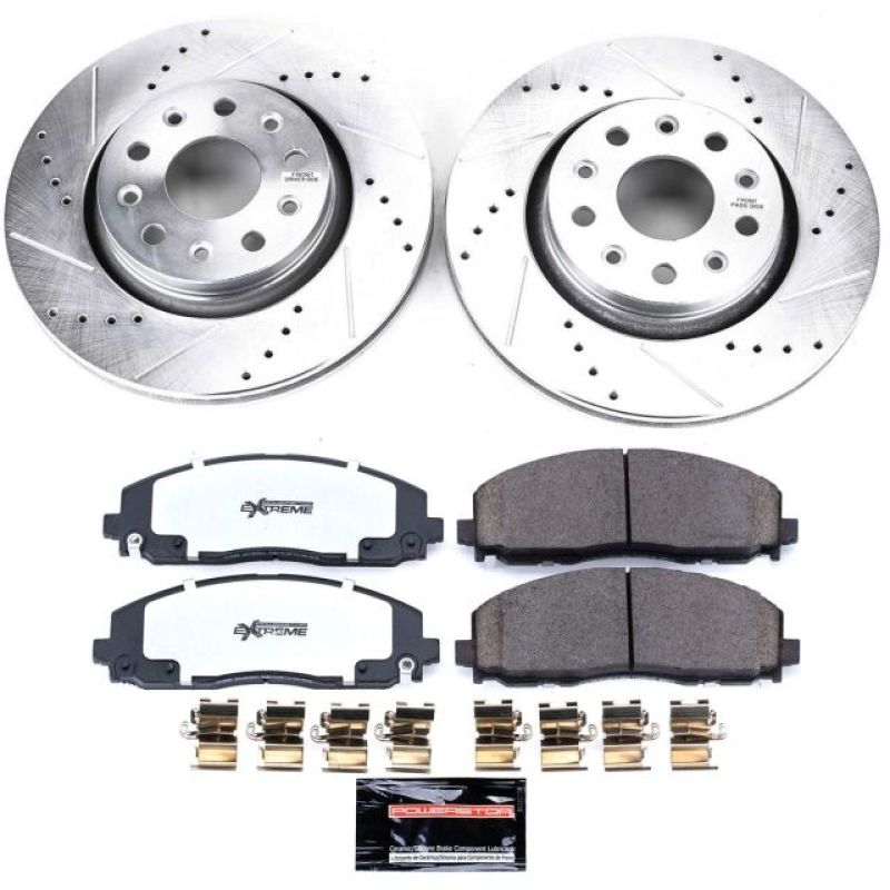 PowerStop Z36 Truck & Tow Front Brake Kit - Jeep Wrangler 2018-2019