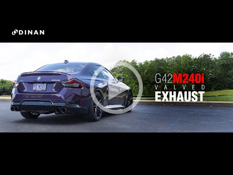 Dinan Valved Axle-Back Exhaust - BMW M240i (G42) 2022-2026 - Polished Tips video: Dinan G42 M240i Valved Exhaust System - Sound Clip