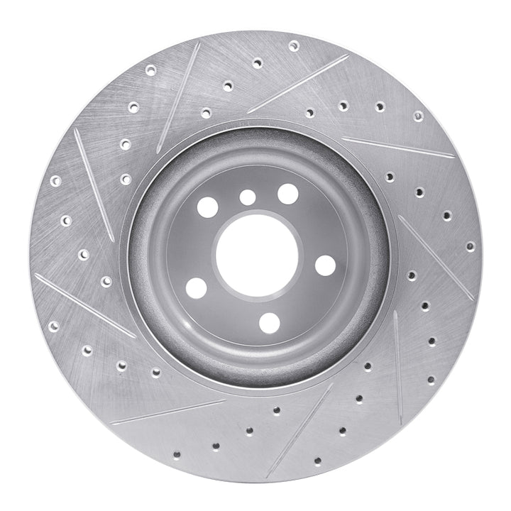 R1 Concepts Drilled & Slotted Brake Rotor - Rear Right BMW 3-Series, 4-Series, X5, Toyota GR Supra (2016-2026), view 2