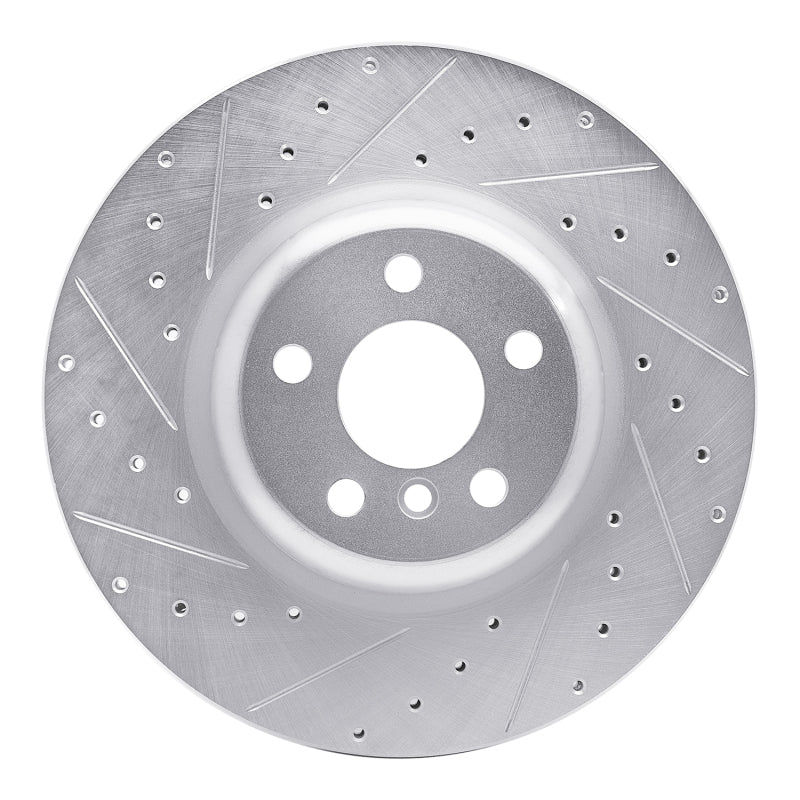 R1 Concepts Drilled & Slotted Rotor - Rear Left BMW 3/4/5/7/8-Series, X3-X7 & Toyota GR Supra (2016-2026)