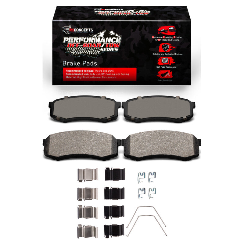 R1 Performance Off-Road/Tow Rear Brake Pads w/ Hardware - Toyota 4Runner, FJ Cruiser, Lexus GX 1993-2024