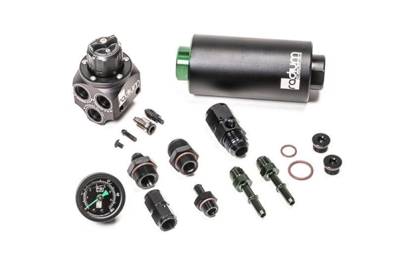 Radium Engineering FPR & Fuel Filter Kit - BMW E46 M3 2001-2006, 10 Micron Stainless