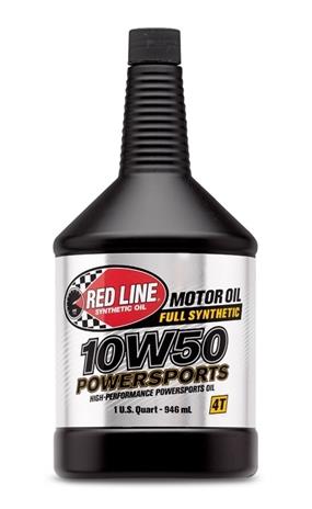 Red Line 10W50 Powersports Synthetic Motor Oil - Quart - 12 Pack