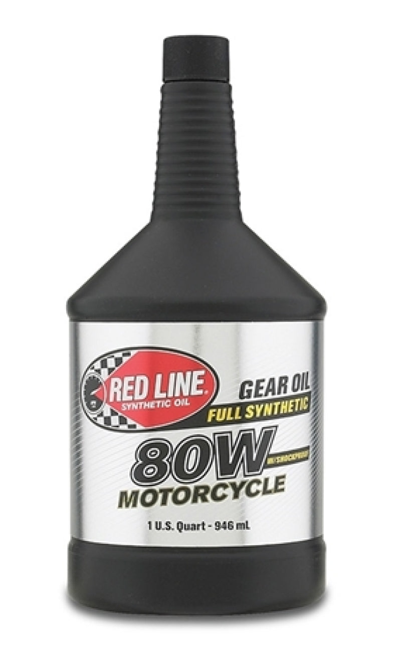 Red Line 80W Motorcycle Gear Oil with ShockProof - Quart - 12 Pack