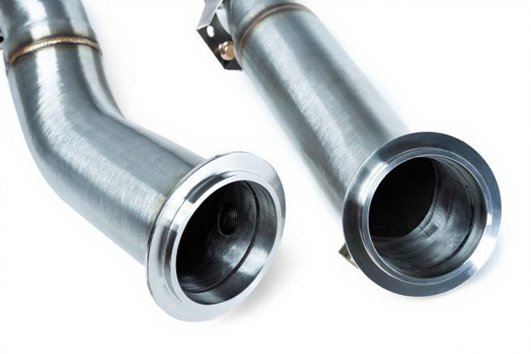 S58 3" Catless Downpipes – Fits BMW M2 G87, M3 G80, M4 G82/G83 (2021–2026) - OneFastShop