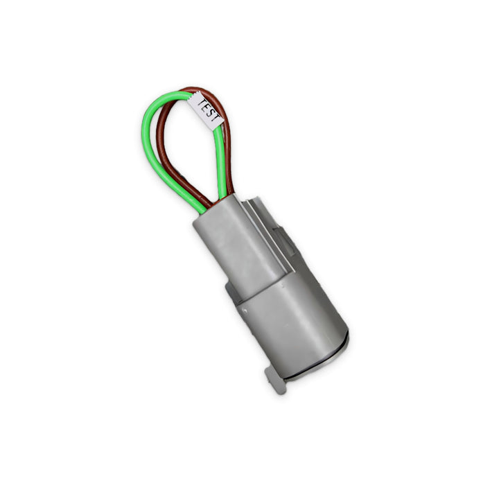 Test plug jumper that forces the secondary fuel pump on for setting fuel pressure and troubleshooting