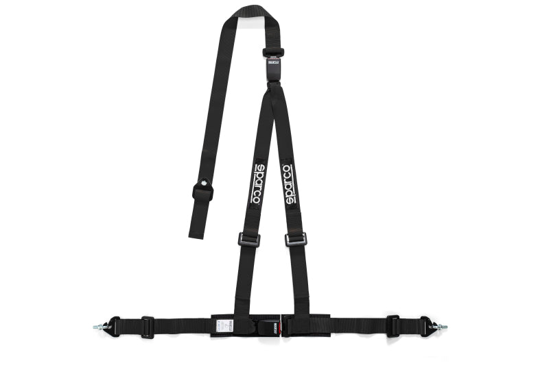 Sparco 3-Point Street Harness Belt - 2in - Double-Release - Black