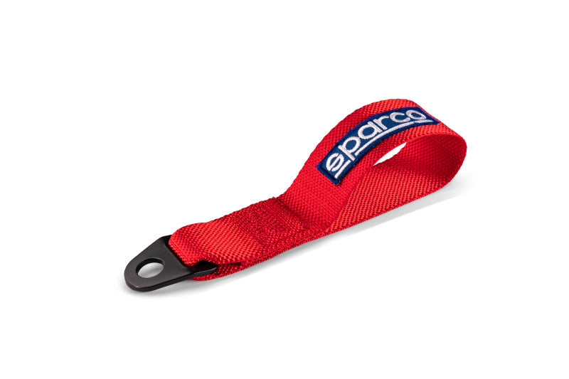 Sparco FIA Tow Strap - Red High-Visibility Racing Tow Loop