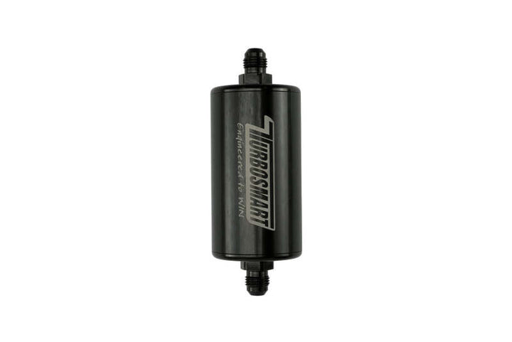 Turbosmart 10 Micron Billet Inline Fuel Filter - Universal 6AN - Black