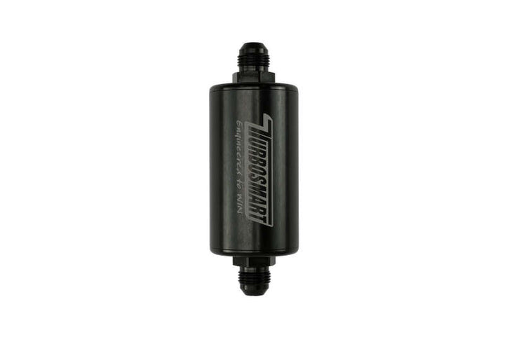 Turbosmart 10 Micron Billet Inline Fuel Filter - Universal 8AN - Black