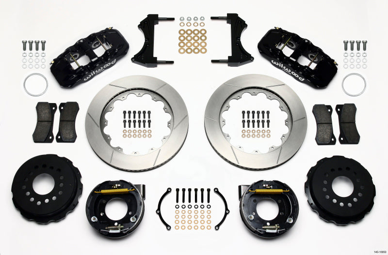 Wilwood AERO4 Rear BBK 14.00in - Ford Mustang 2005-2014 (Parking Brake)