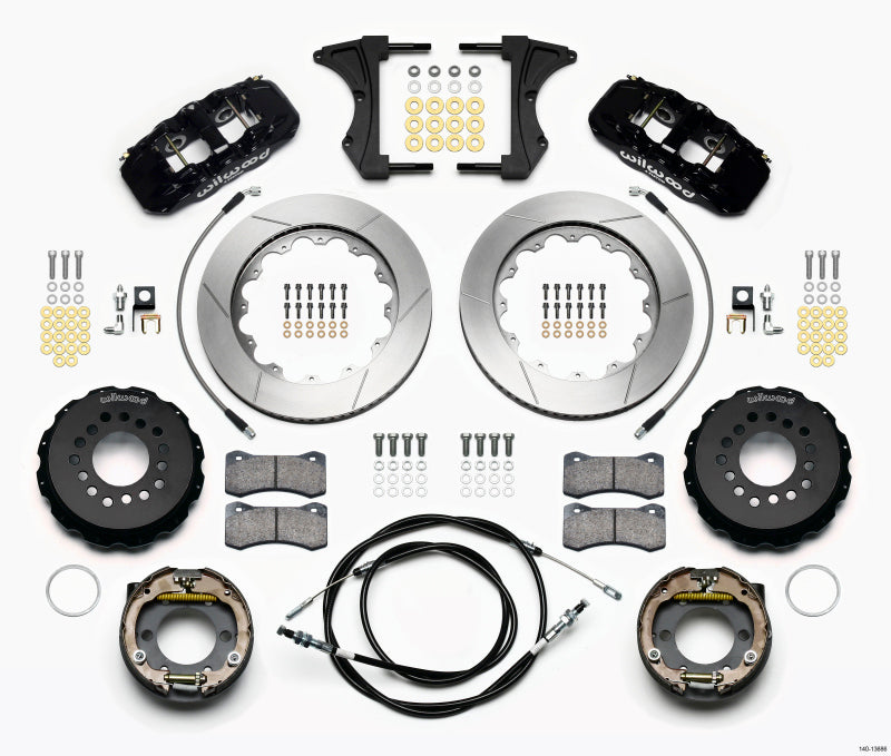 Wilwood AERO4 Rear BBK 14.00in - Ford Mustang 2005-2014 (BMR Suspension)