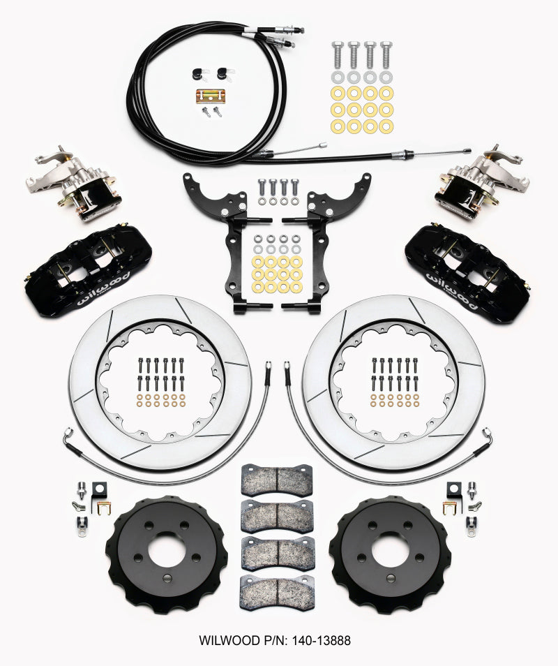 Wilwood AERO4 Rear BBK 14.00in - Ford Mustang 2015-2017