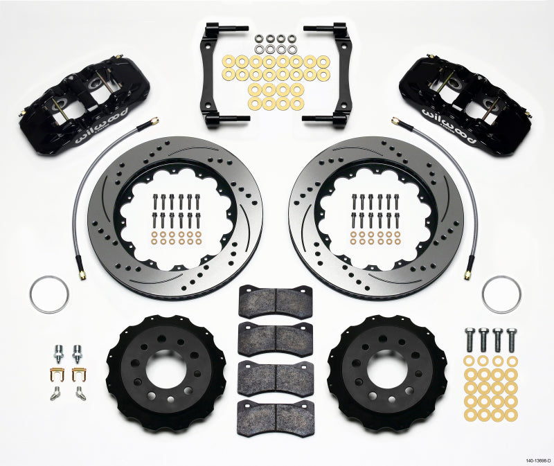 Wilwood AERO4 Rear BBK 14.25in - Chevrolet Corvette 2014-2016 - Drilled