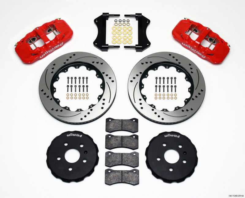 Wilwood AERO6 Front BBK 14.25in - Chevrolet Camaro 2010-2015 - Drilled - Red