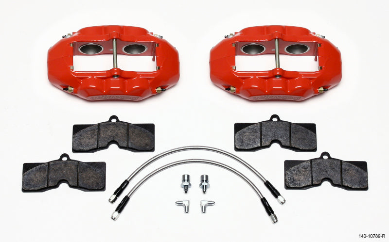 Wilwood D8-4 Front Caliper Kit - Chevrolet Corvette C2/C3 1965-1982 - Red