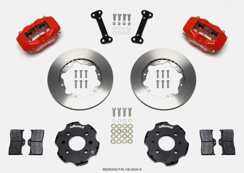 Wilwood Dynalite Front Hat Kit - Honda Civic & CRX 1988-2000 (11.00in Red)