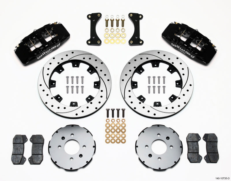 Wilwood DynaPro 6 12.19in Drilled Front Big Brake Hat Kit - Acura Integra, Honda Civic 1990-2013 (262mm Disc)
