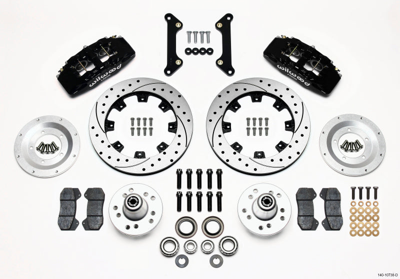 Wilwood DynaPro 6 12.19in Drilled Front Big Brake Hub Kit - Chevrolet Camaro, Nova, Pontiac Firebird 1970-1978