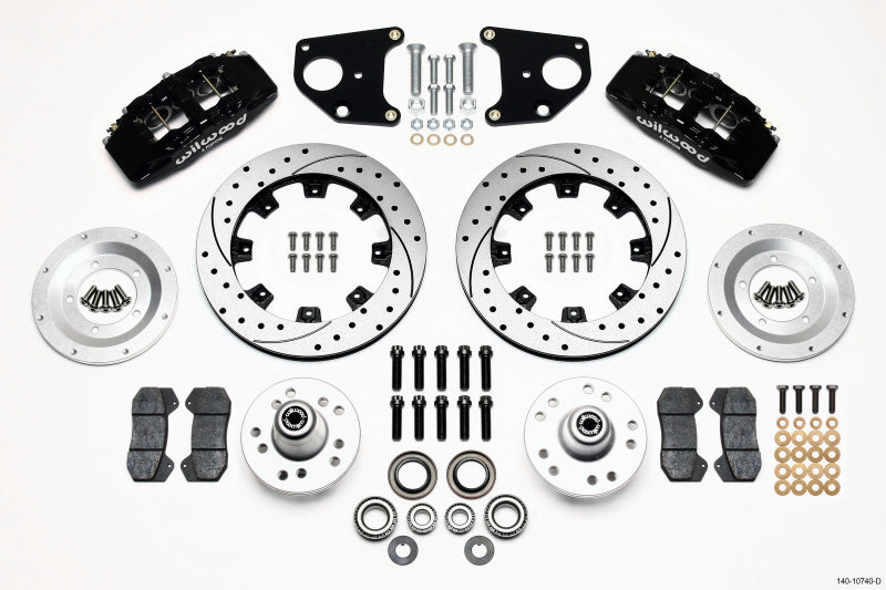 Wilwood DynaPro 6 12.19in Drilled Front Big Brake Hub Kit - Dodge Charger, Challenger, Plymouth Road Runner 1966-1972 (Drum Spindle)
