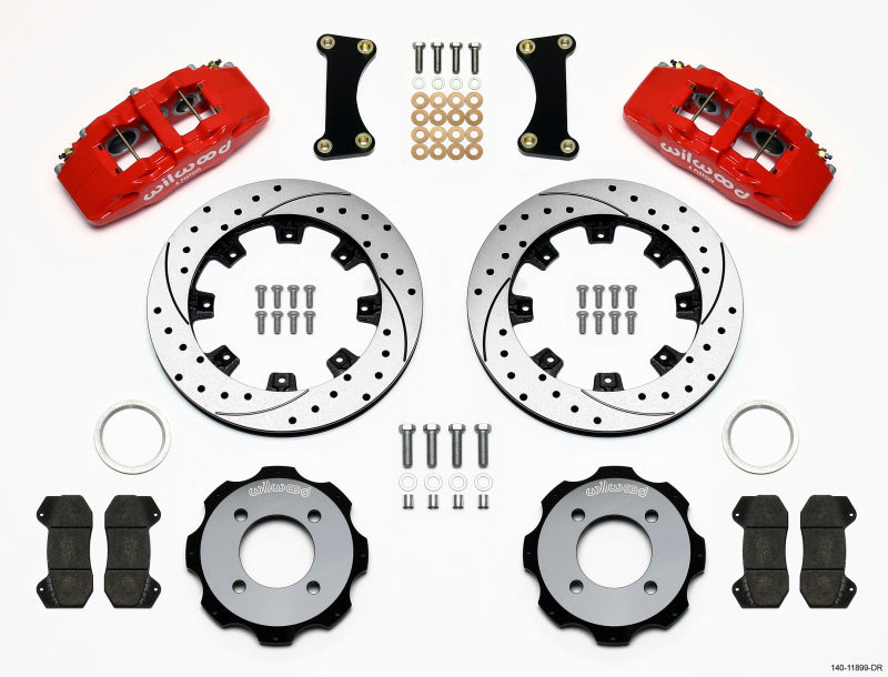 Wilwood Dynapro 6 Front BBK 12.19in - Ford Fiesta 2011-2014 - Drilled - Red