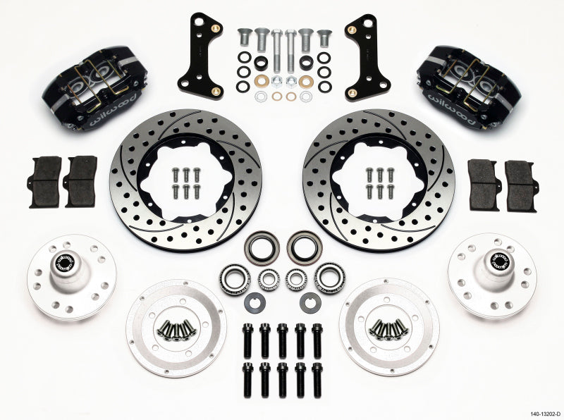 Wilwood Dynapro Dust-Boot Front BBK 11.00in - Chevrolet Camaro / Chevelle / Pontiac GTO 1964-1974 - Drilled