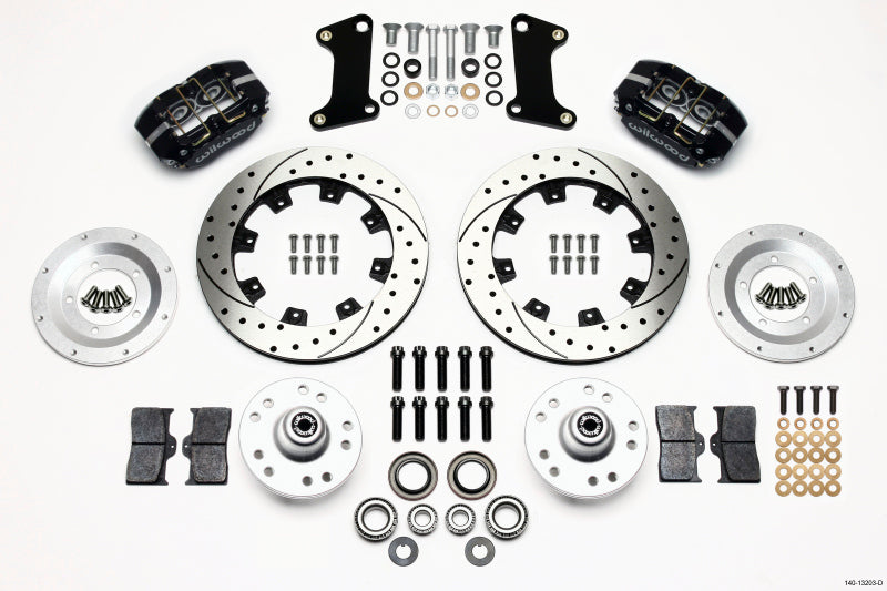 Wilwood Dynapro Dust-Boot Front BBK 12.19in - Chevrolet Camaro / Chevelle / Pontiac GTO 1964-1974 - Drilled