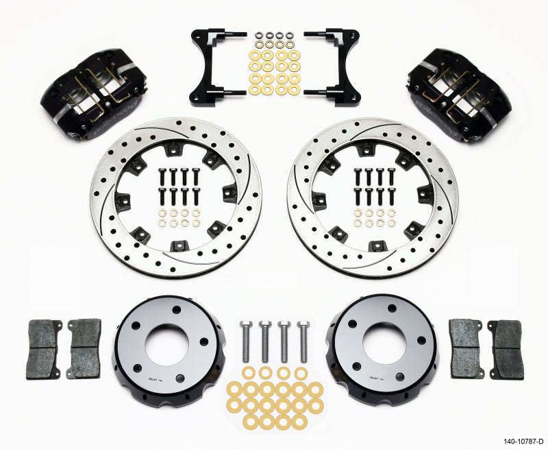 Wilwood Dynapro Radial 11.75in Vented Drilled Front Drag Brake Kit - Chevrolet Camaro, Pontiac Firebird 1993-2002