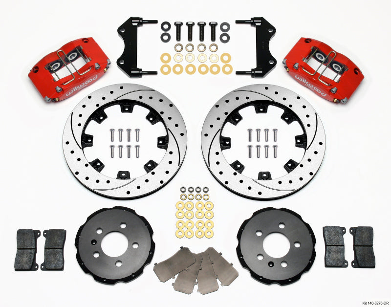 Wilwood Dynapro Radial Front BBK 12.19in - Audi TT / Volkswagen Golf / Jetta 1999-2006 - Drilled, Red