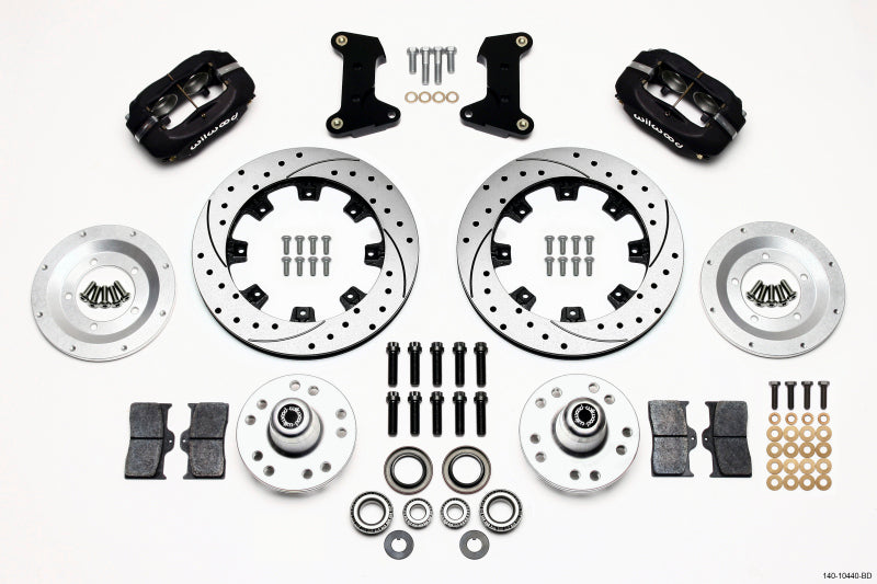 Wilwood Forged Dynalite 12.19in Drilled Front Big Brake Kit - Ford Mustang II, Pinto 1975-1980 (Disc Spindle)