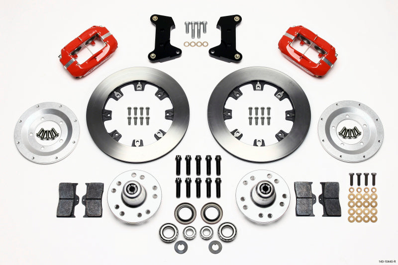 Wilwood Forged Dynalite 12.19in Red Front Big Brake Kit - Ford Mustang II, Pinto 1975-1980 (Disc Spindle)