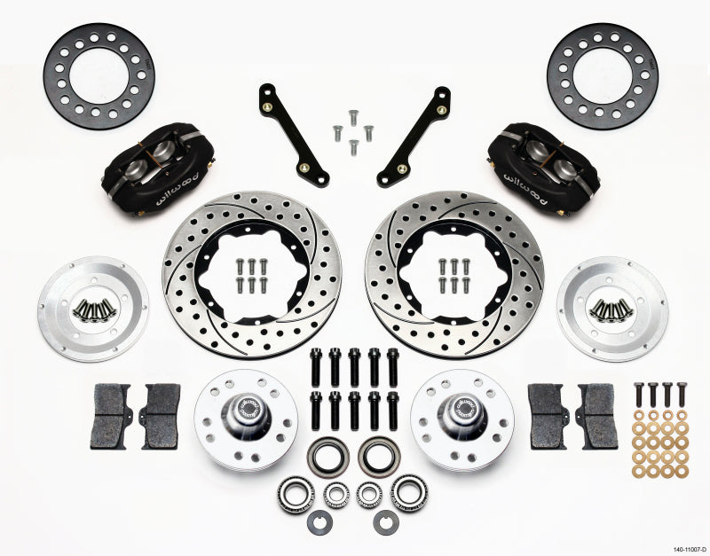 Wilwood Forged Dynalite Front BBK 11.00in - Chevrolet Camaro, Chevelle 1970-1978 - Drilled