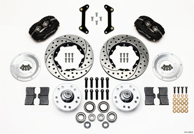 Wilwood Forged Dynalite Front BBK 11.00in - Chevrolet El Camino / Monte Carlo / S10 1979-2002 - Drilled