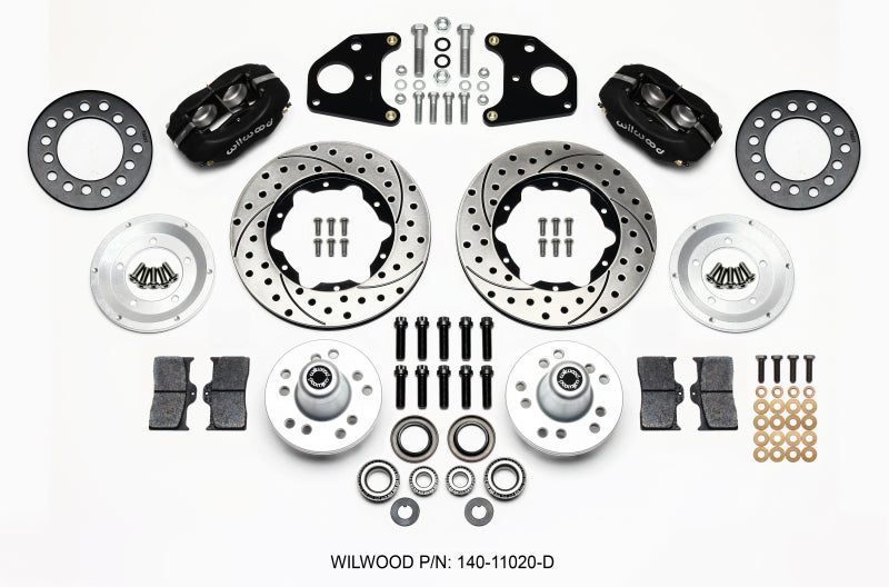 Wilwood Forged Dynalite Front BBK 11.00in - Dodge Challenger, Charger 1966-1972 - Drilled
