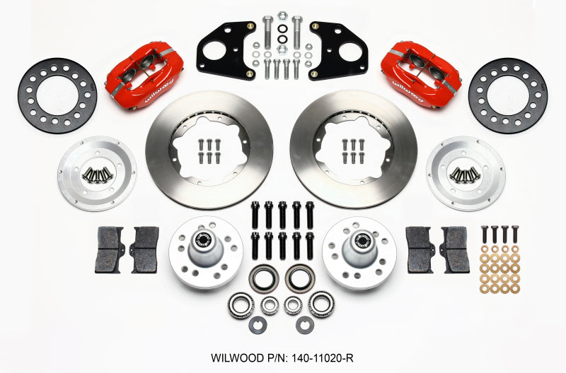 Wilwood Forged Dynalite Front BBK 11.00in - Dodge Challenger, Charger 1966-1972 - Red