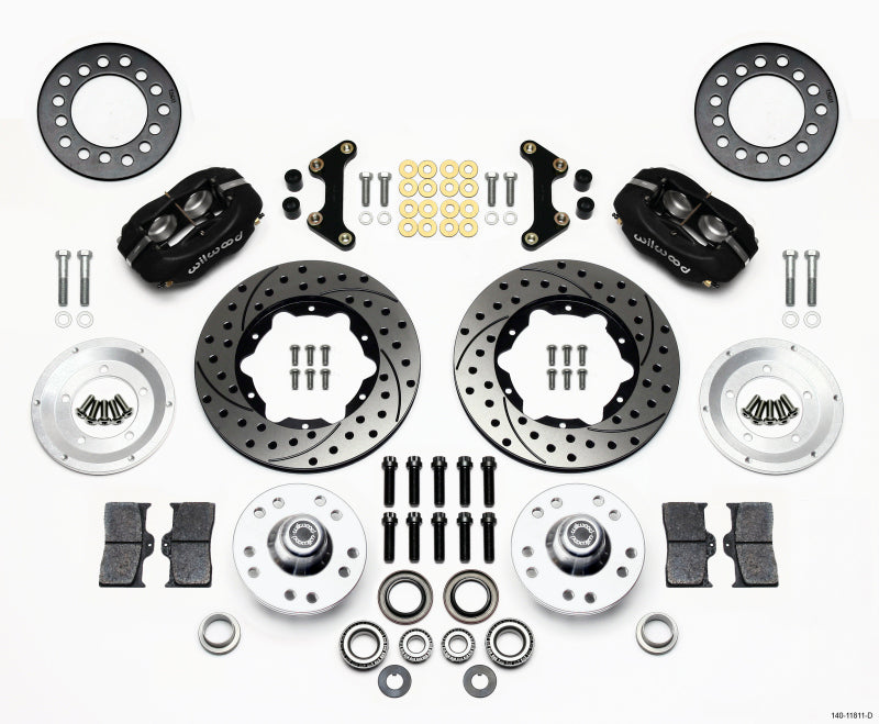 Wilwood Forged Dynalite Front BBK 11.00in - Chevrolet Bel Air 1950-1954 - Drilled