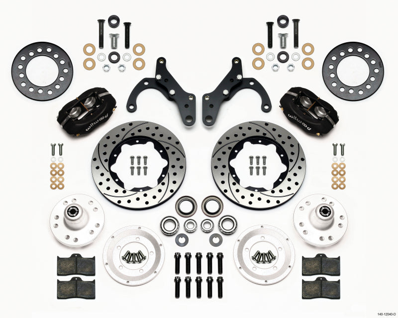 Wilwood Forged Dynalite Front BBK 11.00in - Chevrolet Corvette, Impala 1969-1982 - Drilled