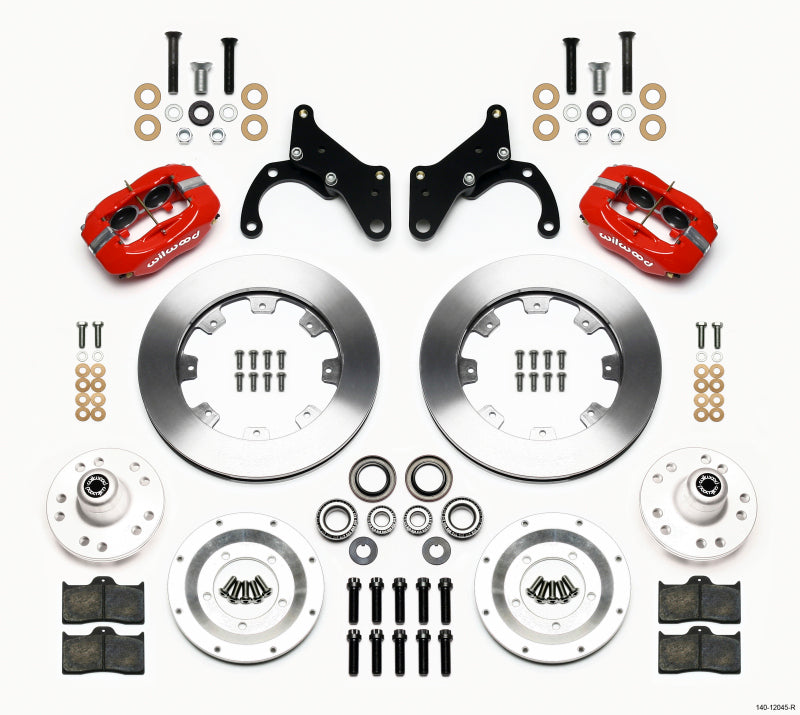 Wilwood Forged Dynalite Front BBK 12.19in - Chevrolet Corvette, Impala 1969-1982 - Red