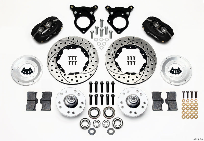 Wilwood Forged Dynalite Front BBK - Ford Mustang 1985-1993 - Drilled