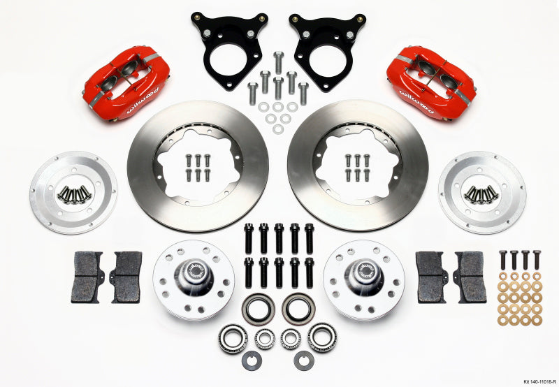 Wilwood Forged Dynalite Front BBK - Ford Mustang 1985-1993 - Red