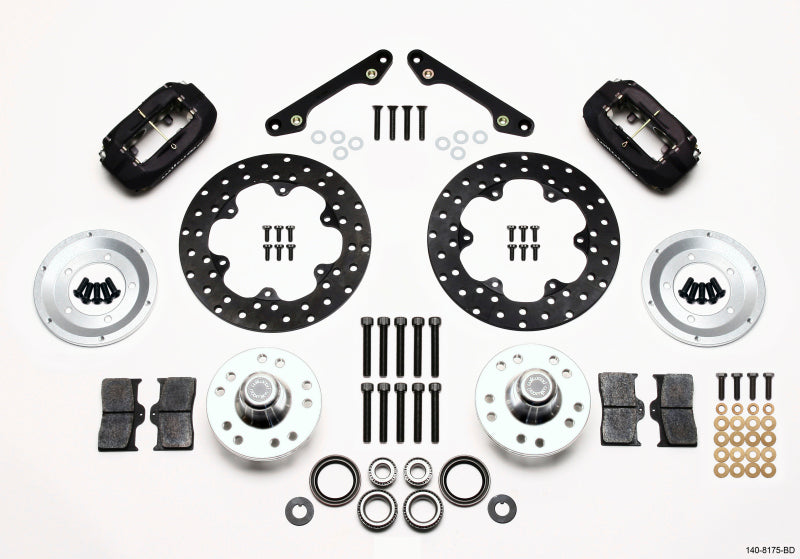 Wilwood Forged Dynalite Front BBK - Chevrolet Camaro / Caprice / Pontiac Firebird 1979-1990 - Drilled, Black