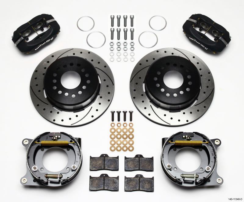 Wilwood Forged Dynalite Rear BBK - Chevrolet Bel Air 1955-1957 - Drilled