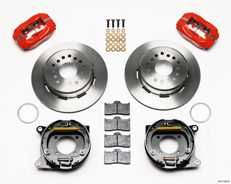 Wilwood Forged Dynalite Rear BBK - Chevrolet Camaro, Pontiac Firebird 1993-1997 - Red