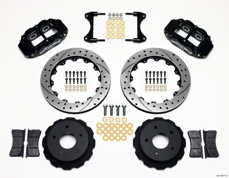 Wilwood Forged Narrow Superlite 4R 12.88in Drilled Rear Big Brake Kit - Chevrolet Corvette C3 1970-1982