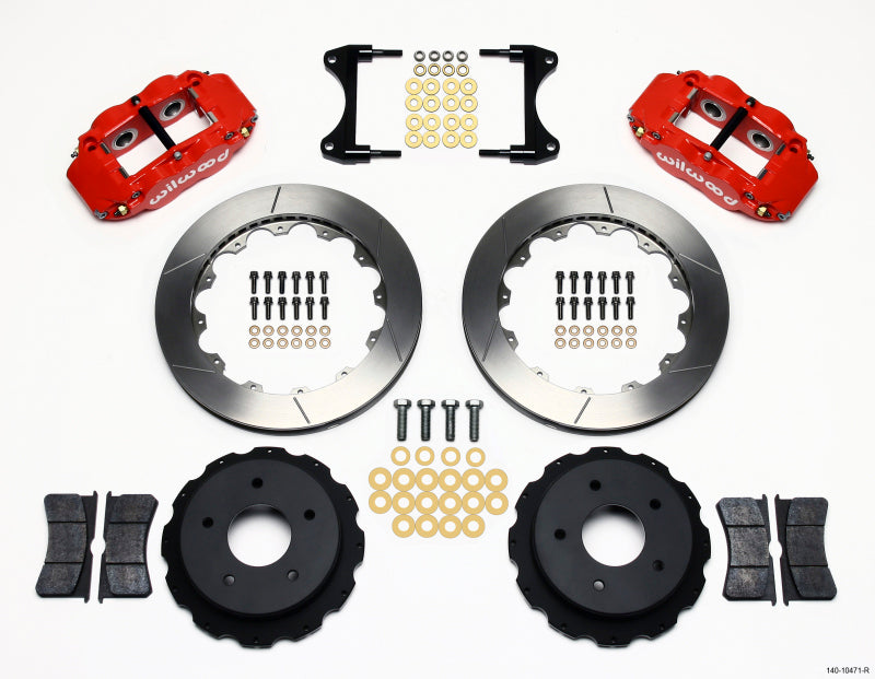 Wilwood Forged Narrow Superlite 4R 12.88in Red Rear Big Brake Kit - Chevrolet Corvette C3 1970-1982