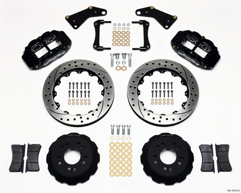 Wilwood Forged Narrow Superlite 6R 13.06in Drilled Front Big Brake Hat Kit - Chevrolet Corvette C3 1970-1982